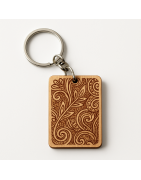 Handcrafted Wooden Keychain – Madeira Keepsake