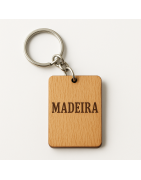 Handcrafted Wooden Keychain – Madeira Keepsake