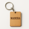 Handcrafted Wooden Keychain – Madeira Keepsake